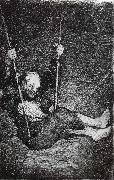 Francisco Goya Old man on a Swing oil